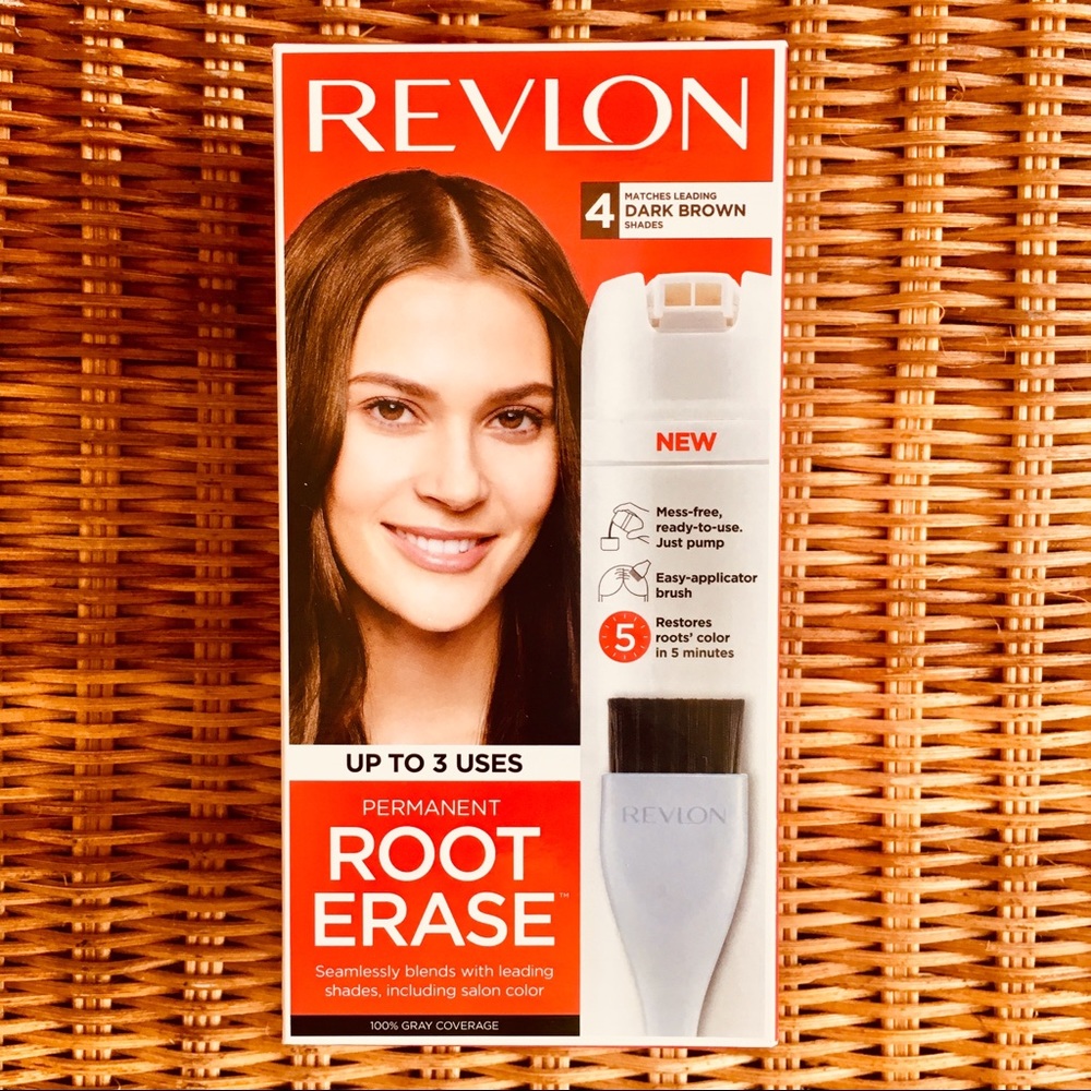 Revlon—Root Erase Hair Color (#4 Dark Brown) - Picture 1 of 4